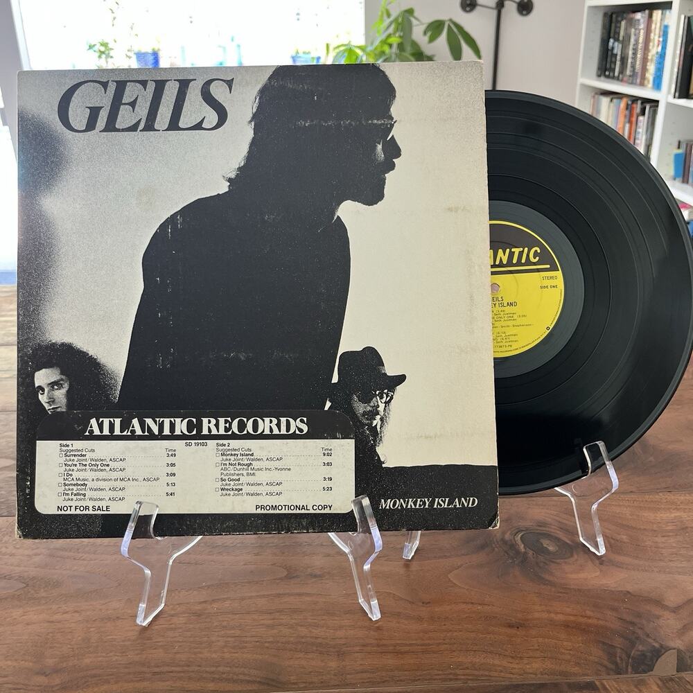 The J. Geils Band Monkey Island Vinyl LP 1977 Atlantic SD 19103 Promo Time Stamp